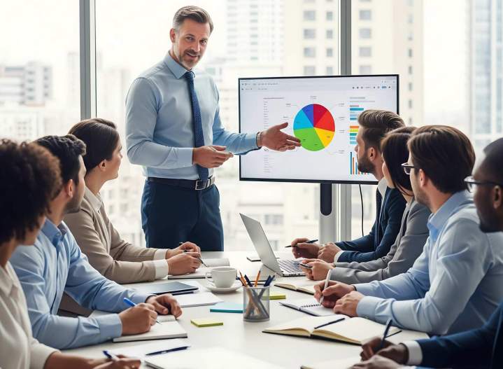 Manager en réunion avec ses employés Issoire